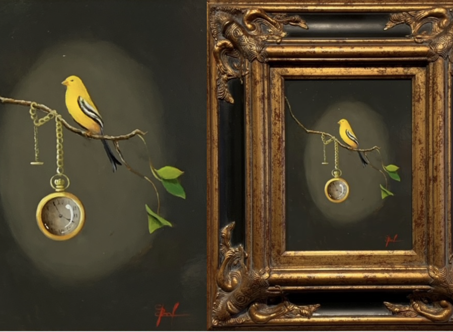A Clock And A Picture Frame