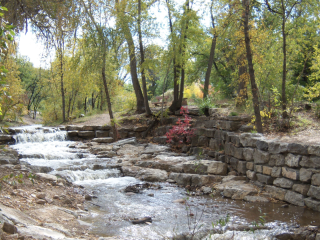 A Stone Bridge Over A River