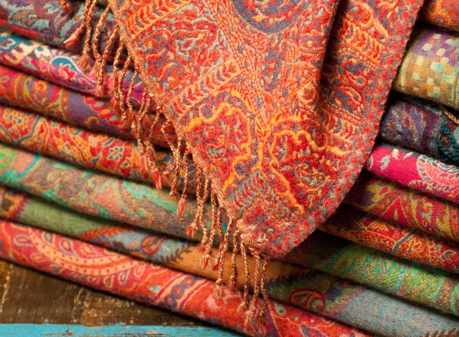 A Close Up Of A Colorful Blanket